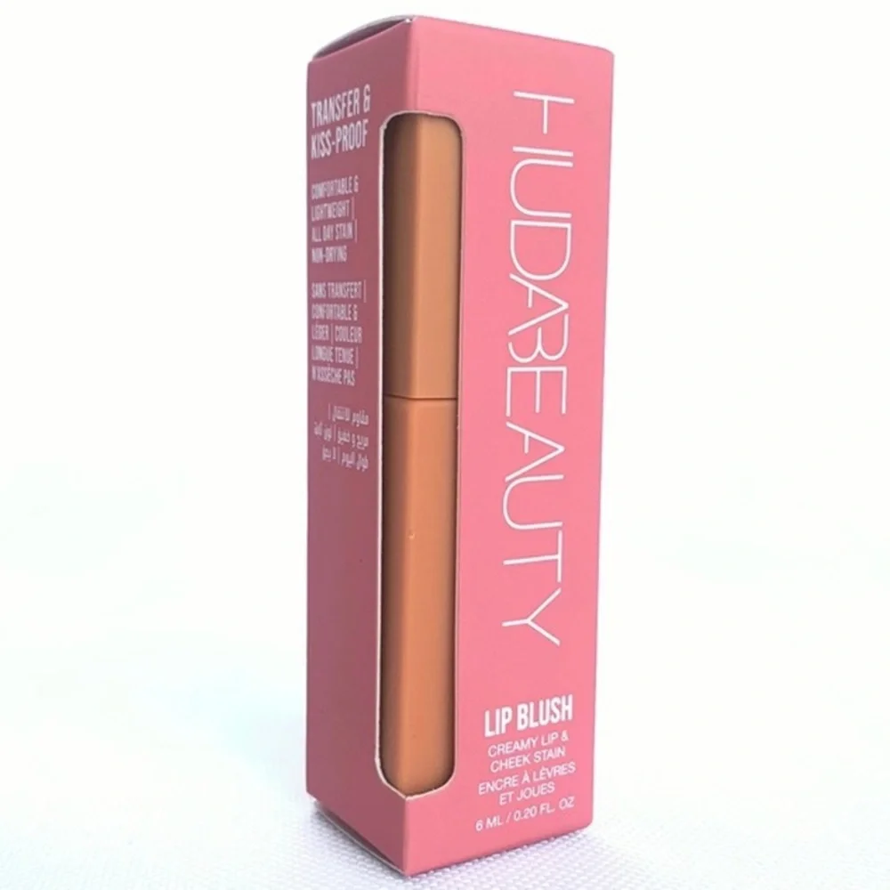 💎 Huda Beauty Lip Blush Creamy Lip & Cheek Stain Peachy Kiss New In Box
